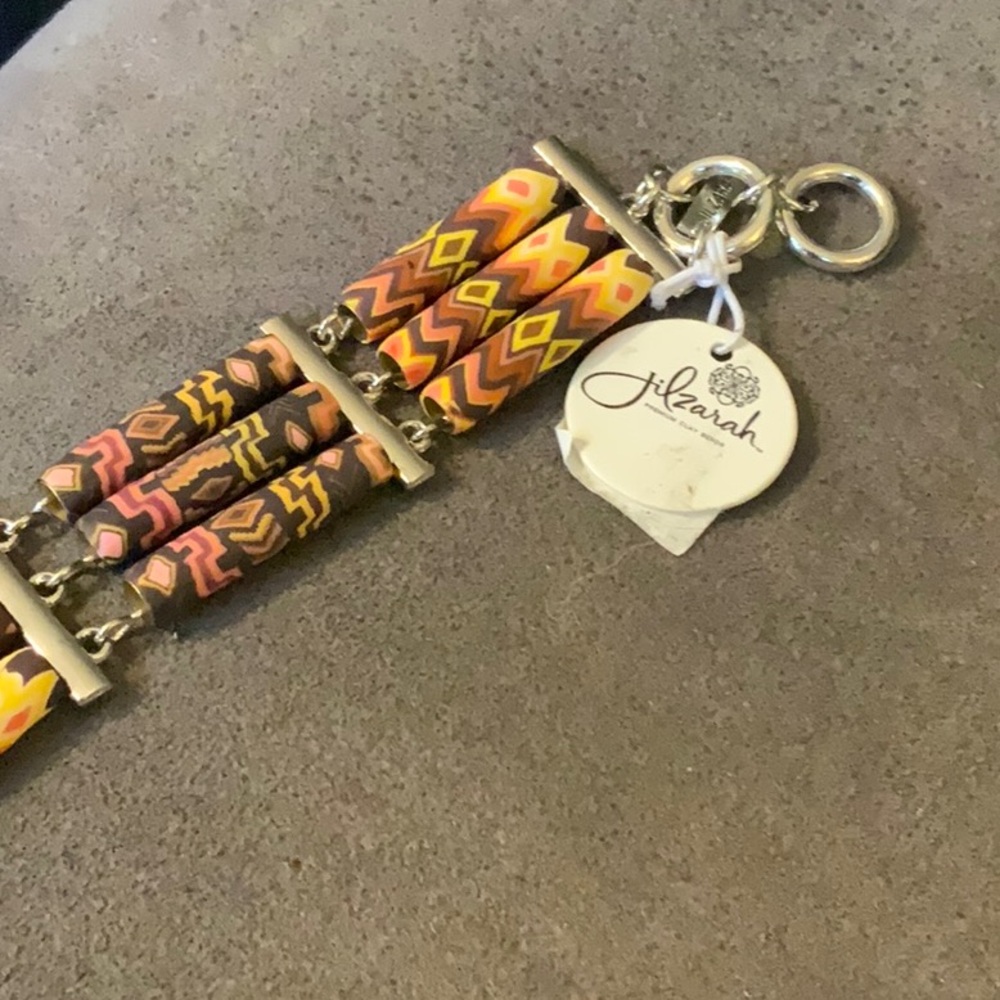 NWT Jilzarah Aztec Clay Bead Bracelet.